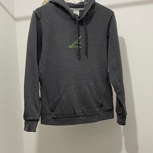 Russell Athletic Dark Gray Hoodie with Green Logo